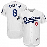 Dodgers 8 Manny Machado White 2018 World Series Flexbase Player Jersey Dzhi,baseball caps,new era cap wholesale,wholesale hats
